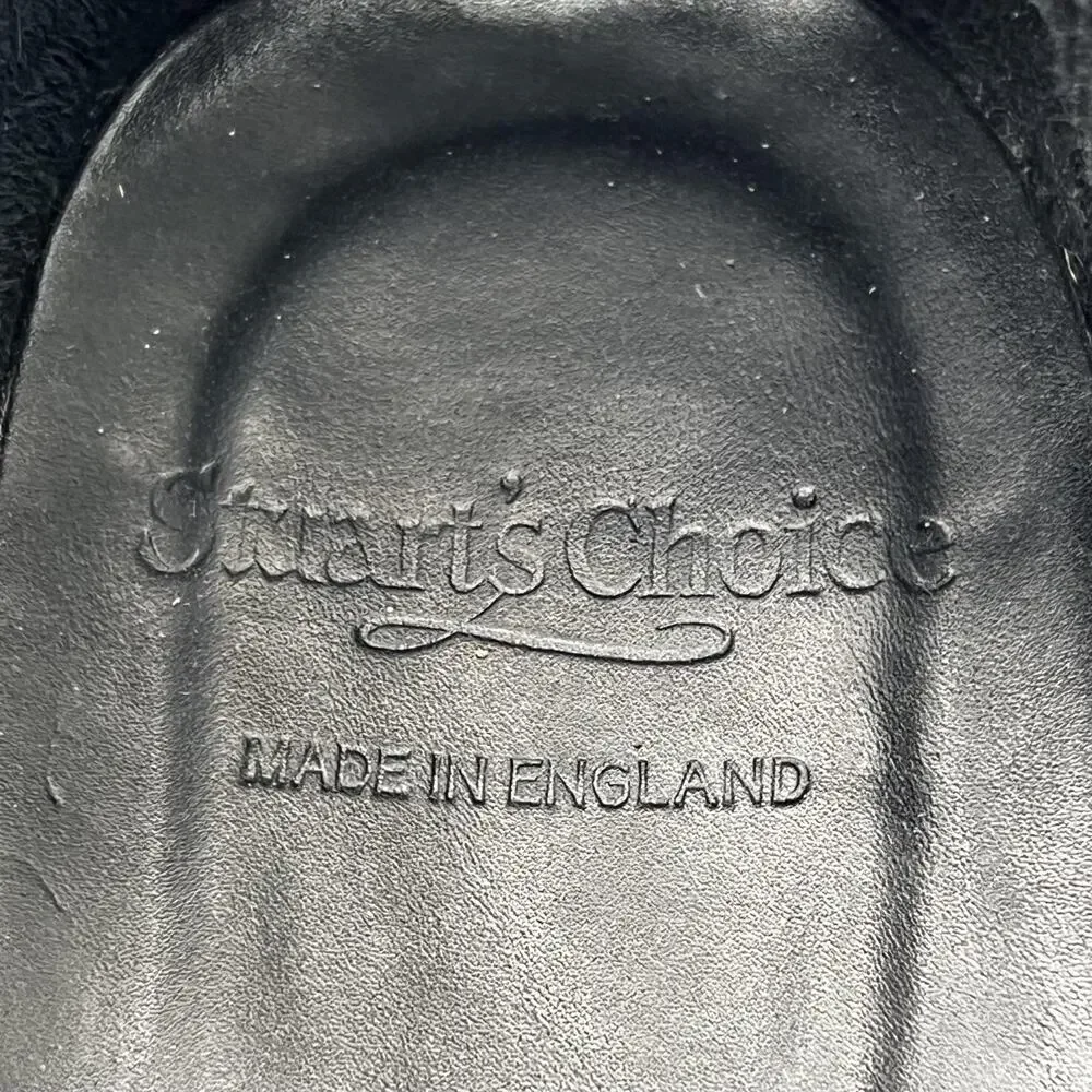 Stuart's Choice Tassel Loafers Men Size 11.5 D Black Leather Dress Slip On Shoes